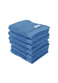 TOM TAILOR - Gästehandtuch, 6er Pack - Color Bath Guest Towel, Frottier, Baumwolle, 30 x 50 cm - Blau