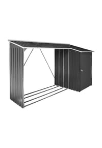 VCM. - Metall Kaminholzregal  mit Dach und Schuppen / Holzlager / Kaminholzunterstand Maße H. 161 x B. 272 x T. 108 cm - 