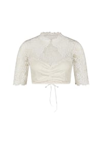 Nina von C. - Dirndlbluse, Spitze, Halbarm, für Damen - 100 WEISS
