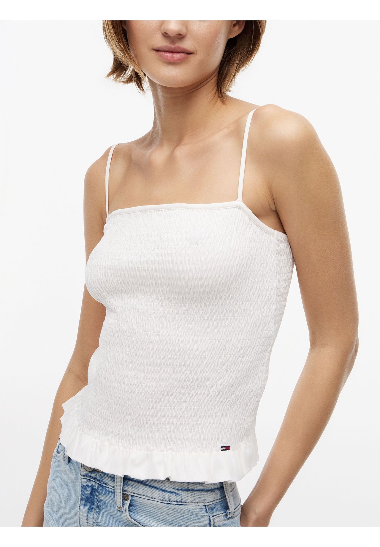 Tommy Jeans Top, SpaghettiträGer, FüR Damen, Weiß, S