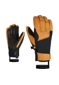 ziener - Skihandschuh GANZENBERG black tan - braun