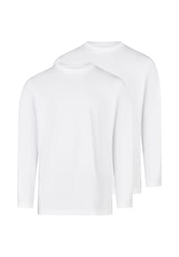 RAGMAN - Langarmshirt 2er Pack Basic - Anthrazit