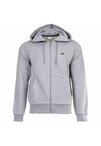 LACOSTE - Herren Sweatjacke mit Kapuze - Zipper, aufgerautes Fleece, Baumwoll-Mix - Blau