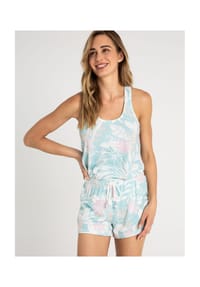 P.J.Salvage® - Pyjamahose short - Peachy Party - aqua