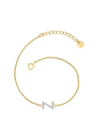 GLANZSTÜCKE MÜNCHEN - Damen Armband aus 925/- Sterling Silber in Gelbgold mit Zirkonia - gelbgold