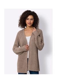 heine - Strickjacke - beige-meliert