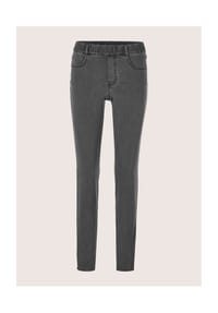 MADELEINE - Kurzgröße: Denim-Leggings mit Schlupfbund - black denim