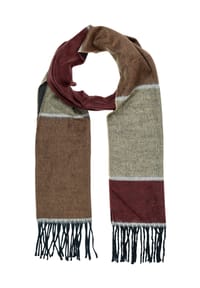 collezione alessandro® - Winterschal Profession Made in Italy, Color Blocking - braun