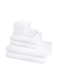 ROSS® 2 X Wasch- 2 X Gäste- 2 X Dusch- 2 X Handtuch im Set Carre - Carre - Anthrazit