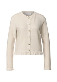STREET ONE STUDIO - Strickjacke, Knopfleiste, für Damen - 17882 SAND MEL.