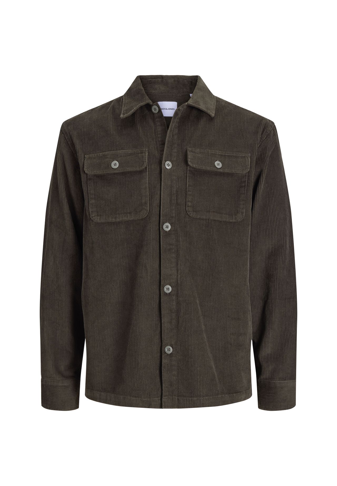VAN GRAAF Jack & Jones Herren Oliv Cordhemd Regular Fit Baumwolle (100%) Grün, Extra Groß - Bild 9