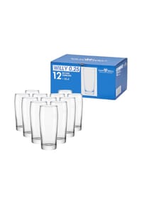VAN WELL - Willi Becher geeicht 0,25 l 12er Set transparent - transparent