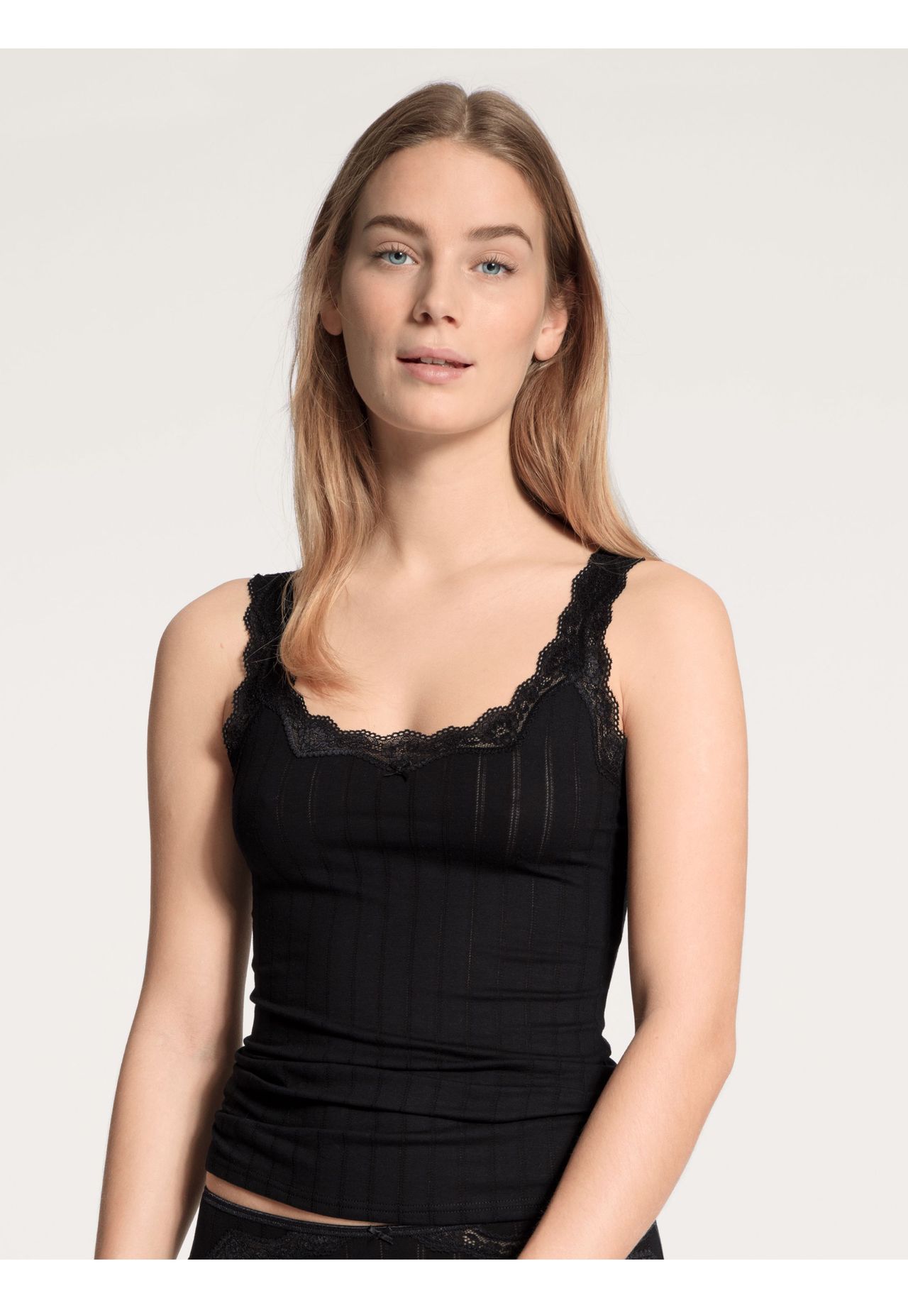 Calida Etude Toujours Unterhemd, Spitzen-Details, FüR Damen, Schwarz, XS