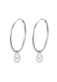GLANZSTÜCKE MÜNCHEN - Damen Ohrringe aus 925/- Sterling Silber in Silber mit Süßwasser-Zuchtperle - silber