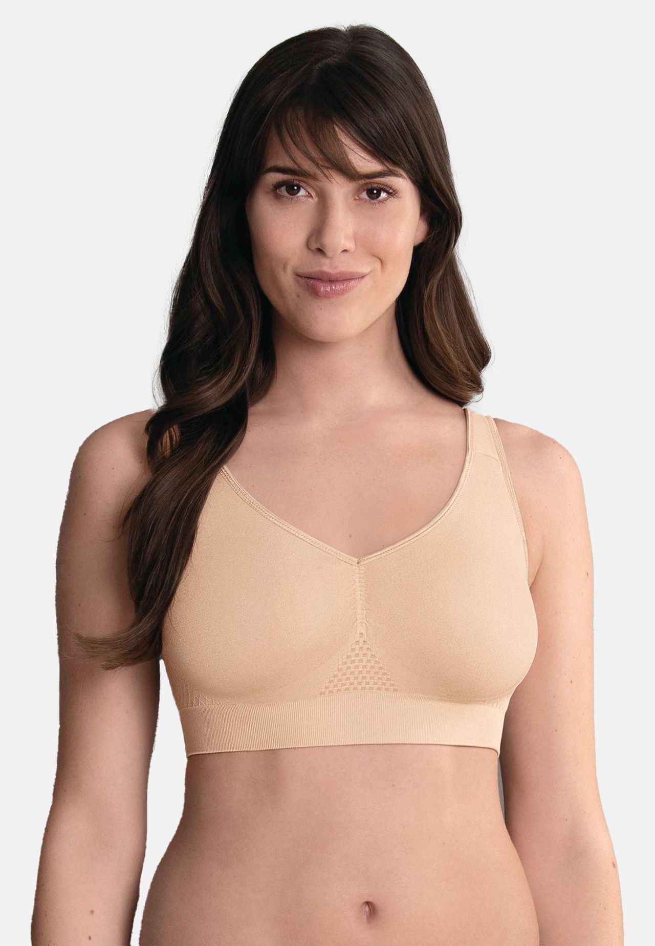 Anita Lotta Bralette, Breite TräGer, Raffung, FüR Damen, Braun, L