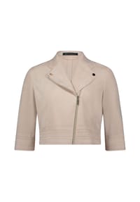 BETTY BARCLAY - Bikerjacke mit Reißverschluss - Grau Beige