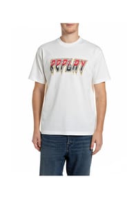 REPLAY - T-Shirt, Baumwolle, für Herren - C05Z  GARDENIA