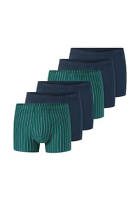 SCHIESSER - Retro Short / Pant 6er Pack 95/5 Essentials - Cotton - Blau / grün