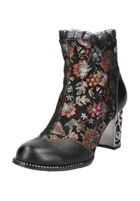 LAURA VITA® - Leder/Textil Stiefelette - Schwarz