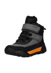 GEOX - Lederimitat/Textil Stiefelette - Grau/Orange