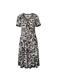 KRISS - Kleid Gavvi - Weiß/ Schwarz