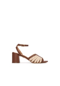 Kazar - Braune Sandalen mit beigen Elementen - Braun