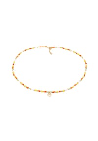 elli. - Halskette Choker Piece Glas Beads Boho Style 925 Silber - Gold