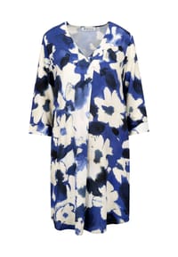 BICALLA - Dress Big Flowers - blau/weiß