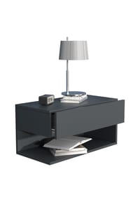 VCM. - Nachtschrank | Wandschublade | Wandboard | Nachttisch |Maße ca. H. 30 x B. 60 x T. 32 cm - Usal XL 60 cm - Anthrazit