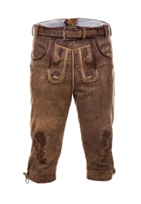 EDELNICE - Trachtenlederhose Kniebundhose Thomas - braun