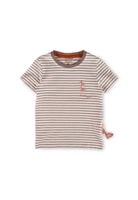 sigikid® - T-Shirt Savanne ,  für Kinder - Creme-Braun geringelt