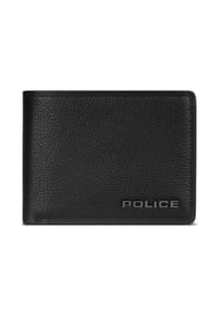 POLICE - Geldbörse RFID Leder 12 cm ausklappbar mit Reißverschlussfach - black
