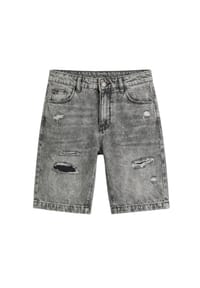 Solang - Shorts mit Destroyed-Details - Dunkelgrau