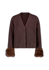 BETTY BARCLAY - Strick-Cardigan mit V-Ausschnitt - Muskat
