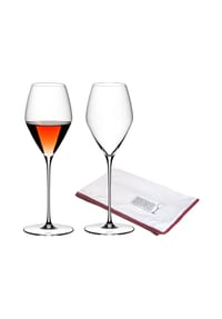 RIEDEL Rosé Weingläser + Poliertuch Veloce 347 ml 2er Set transparent - VELOCE - transparent