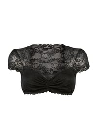 STOCKERPOINT - Dirndlbluse "Jasmin", Herz-Ausschnitt, Spitze, für Damen - schwarz