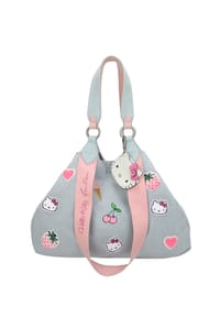 Hello Kitty - Shopper Hello Kitty fritzi Izzy Medium mit dekorativen, limitierten Hello Kitty-Stickern - Blau