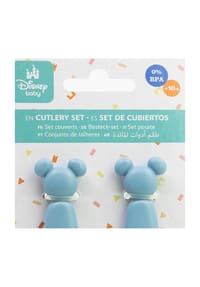 Disney - Disney Mickey Mouse Kinderbesteck Set 2-teilig – Löffel & Gabel - Blau Onesize