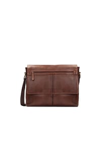 kazar - Große Herrentasche mit breitem Riemen - Braun