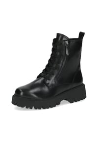 Caprice - Winterstiefeletten, Reißverschluss, Blockabsatz, für Damen - 022 BLACK NAPPA