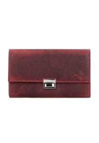 GREEN BURRY Vintage - Vintage Geldbörse Leder 17.5 cm - rusty red