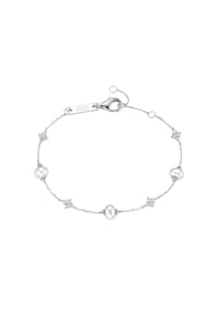 GIORGIO MARTELLO MILANO - Armband Süßwasser-Perlen und Zirkonia, Silber 925 - silber