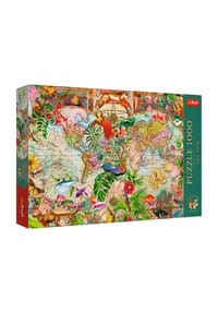 Trefl - Puzzle Tea Time Historische Weltkarte, 1000 Teile, 68 x 48 cm - 