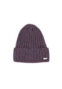 CAPO - Strickmütze, Alpaka-Mix Fleecestreifen - beige
