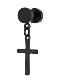 Adelia's - Adelia's Unisex Ohrstecker aus Edelstahl mit Kreuz - silber