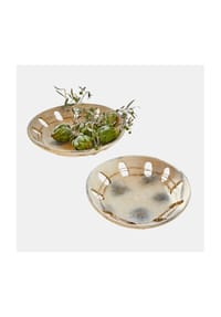 LOBERON - Deko-Schale 2er Set Delunas grau/creme - grau/creme