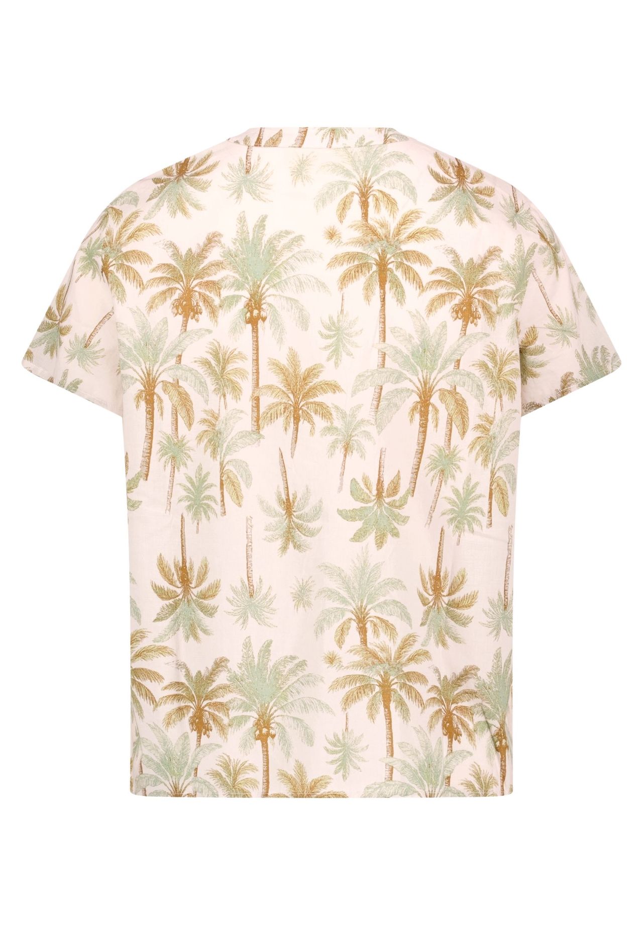 Cartoon Shirtbluse, V-Ausschnitt, FüR Damen, Beige, 34