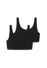 SCHIESSER - Bustiers 2er-Pack Basic Kids - schwarz