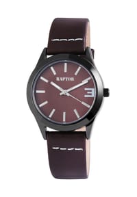 RAPTOR Raptor - Damen Quarz Armbanduhr Thea mit Lederarmband - Mineralglas - mint-silber-weiß