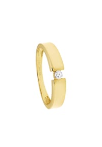 MONCARA - Damen Ring, 375er Gold,1 Diamant ca. 0,08 Karat - Gelbgold